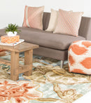 Jaipur Blue Petal Pusher Hand-Tufted Aqua Foam Rug
