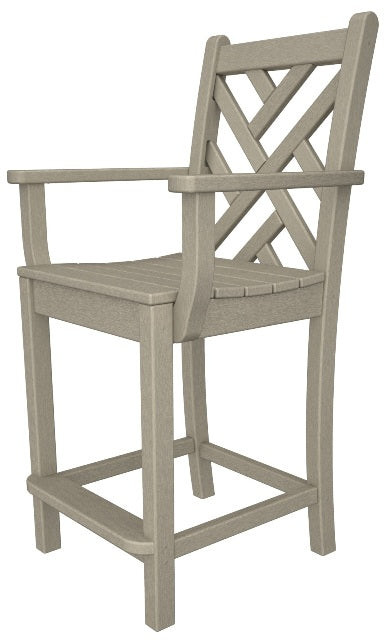 Poly-Wood Chippendale Counter Arm Chair