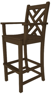 Poly-Wood Chippendale Bar Arm Chair