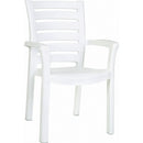 Compamia Marina Resin Dining Arm Chair White/Teak Brown - Set of 2