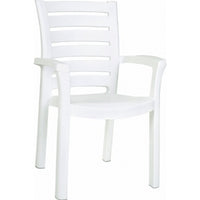 Compamia Marina Resin Dining Arm Chair White/Teak Brown - Set of 2