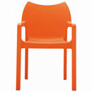 Compamia Diva Resin Outdoor Dining Arm Chair Orange - Set of 2