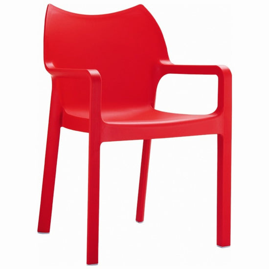 Compamia Diva Resin Outdoor Dining Arm Chair Red - Set of 2