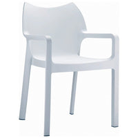 Compamia Diva Resin Outdoor Dining Arm Chair White - Set of 2