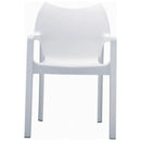 Compamia Diva Resin Outdoor Dining Arm Chair White - Set of 2