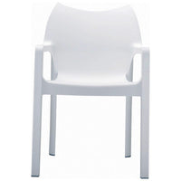 Compamia Diva Resin Outdoor Dining Arm Chair White - Set of 2