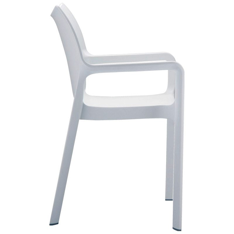 Compamia Diva Resin Outdoor Dining Arm Chair White - Set of 2