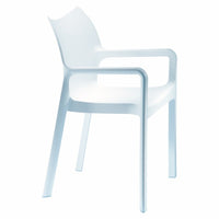 Compamia Diva Resin Outdoor Dining Arm Chair White - Set of 2