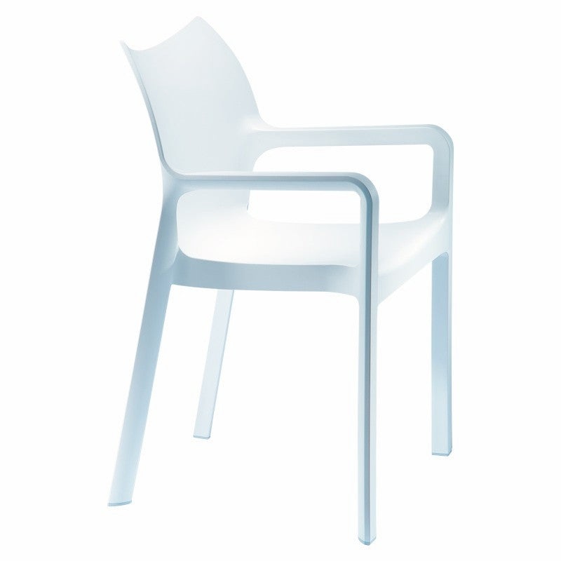 Compamia Diva Resin Outdoor Dining Arm Chair White - Set of 2