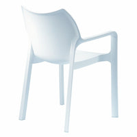 Compamia Diva Resin Outdoor Dining Arm Chair White - Set of 2