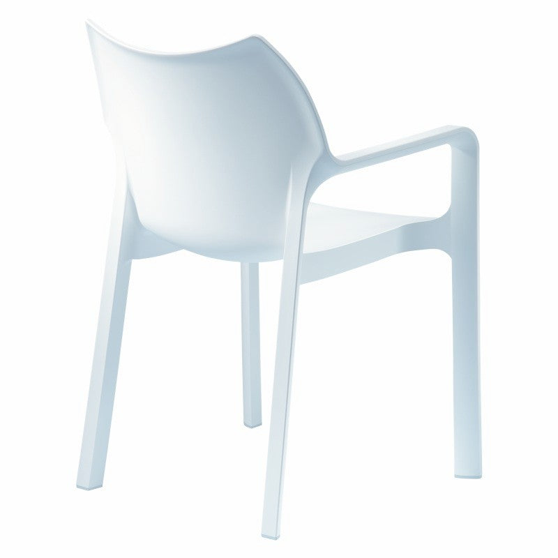 Compamia Diva Resin Outdoor Dining Arm Chair White - Set of 2
