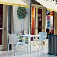Compamia Diva Resin Outdoor Dining Arm Chair White - Set of 2