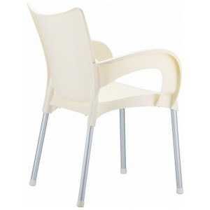 Compamia Romeo Resin Dining Arm Chair Beige - Set of 2