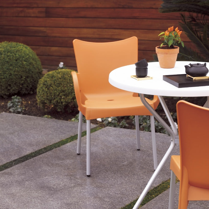 Compamia Romeo Resin Dining Arm Chair Orange - Set of 2