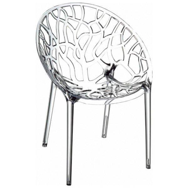 Compamia Crystal Polycarbonate Modern Dining Chair Transparent - Set of 2