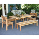Creekvine Designs 58 x 32 Cedar Gathering Dining Set