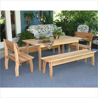 Creekvine Designs 58 x 32 Cedar Gathering Dining Set