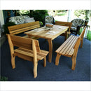 Creekvine Designs 58 x 32 Cedar Chickadee Dining Set