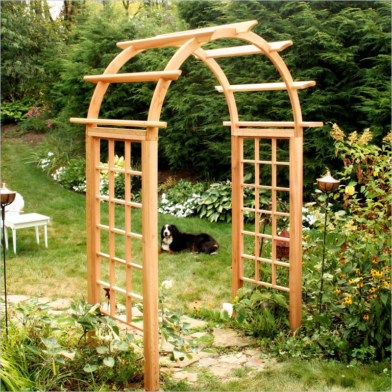 Creekvine Designs Cedar Arched Arbor - 72-Inch Opening