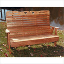 Creekvine Designs 4-Ft Cedar Country Hearts Garden Bench