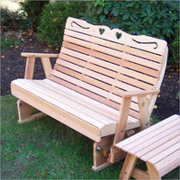 Creekvine Designs Cedar Country Hearts Rocking Glider