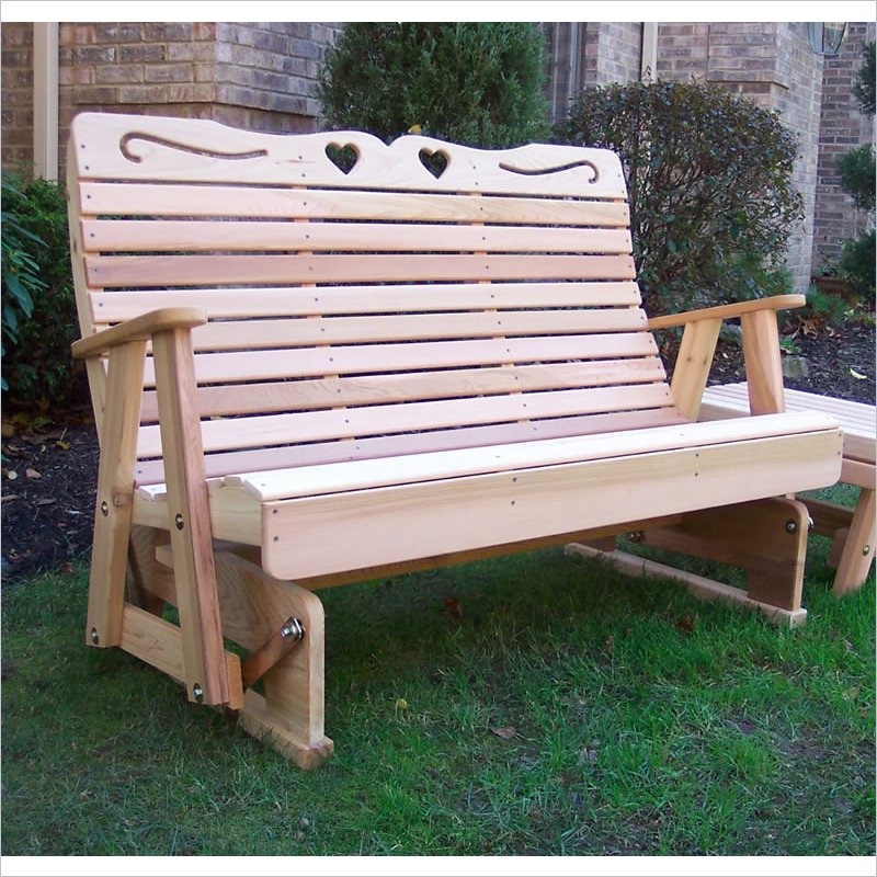 Creekvine Designs Cedar Country Hearts Rocking Glider