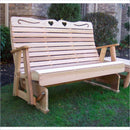 Creekvine Designs 5-Ft Cedar Country Hearts Rocking Glider