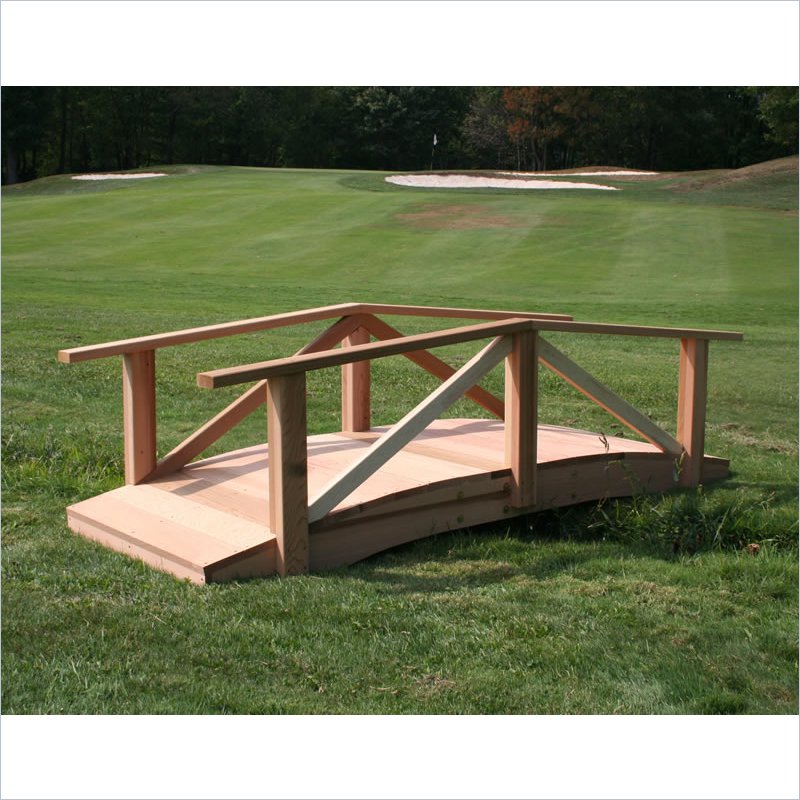 Creekvine Designs 8-Ft Cedar Pearl River Garden Bridge