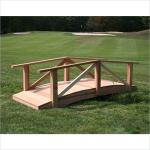 Creekvine Designs 12-Ft Cedar Pearl River Garden Bridge