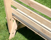 Creekvine Designs 27" Cedar Backyard Bash Cross Legged Picnic Table with Backed Benches