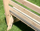 Creekvine Designs Cedar 27" Wide 8' Cross Legged Picnic Table with (4) 4' Backed Benches