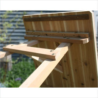 Creekvine Designs Red Cedar 27-Inch Wide 5-Ft Backyard Bash Cross Legged Picnic Table with Detached Benches