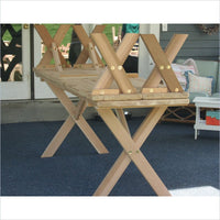 Creekvine Designs Red Cedar 27-Inch Wide 6-Ft Backyard Bash Cross Legged Picnic Table with Detached Benches