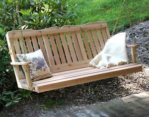 Creekvine Designs 4' Cedar Countryside Porch Swing