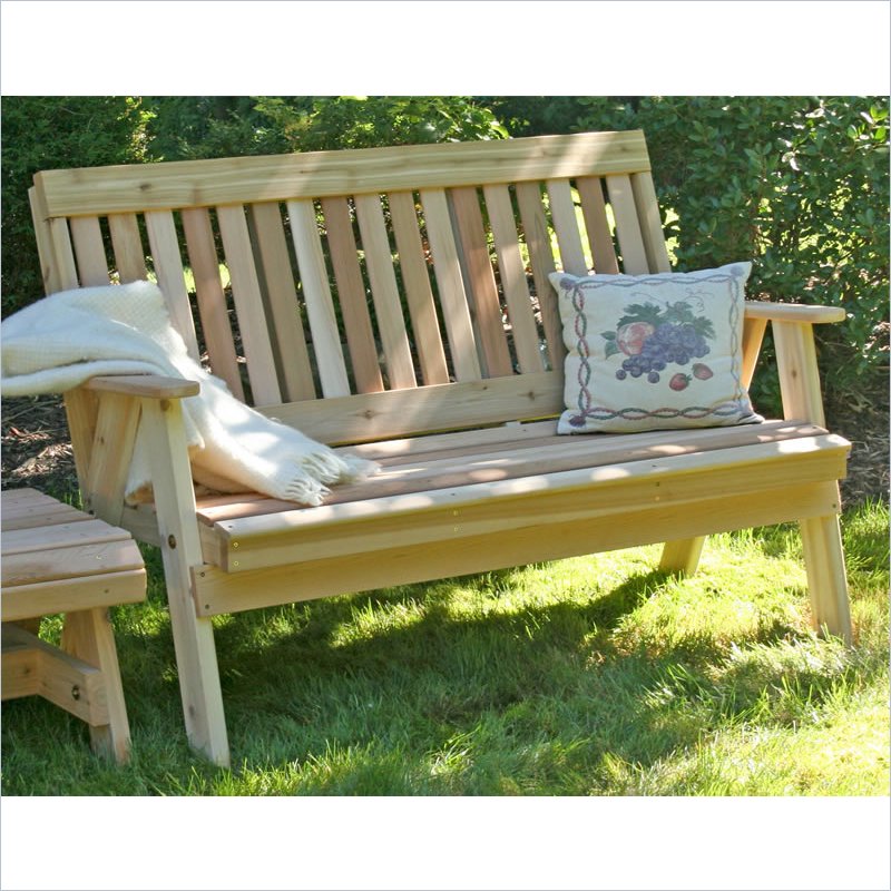 Creekvine Designs 6-Inch Cedar Countryside Garden Bench