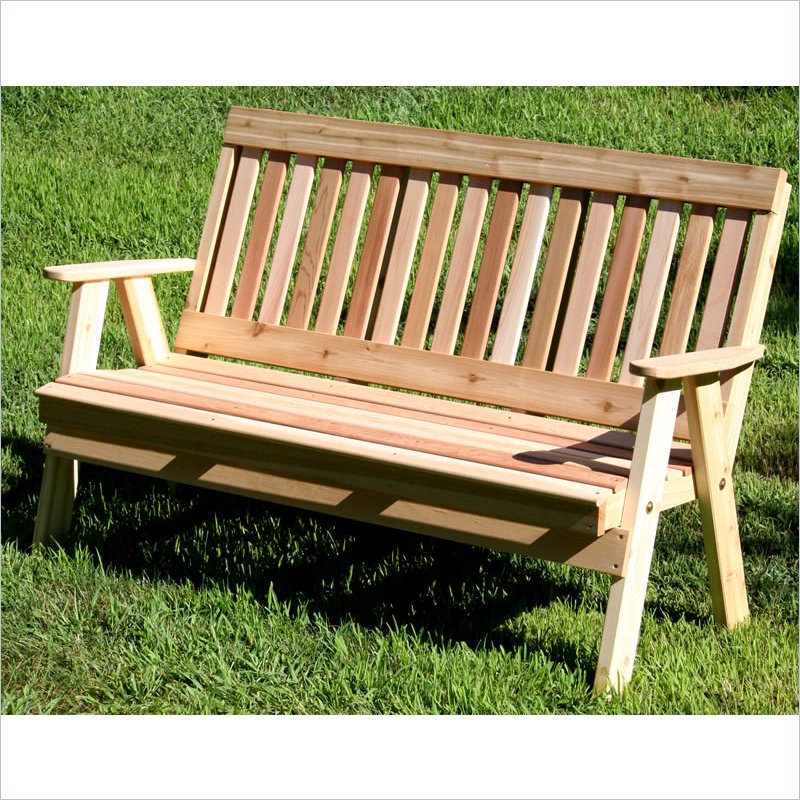 Creekvine Designs 6-Inch Cedar Countryside Garden Bench