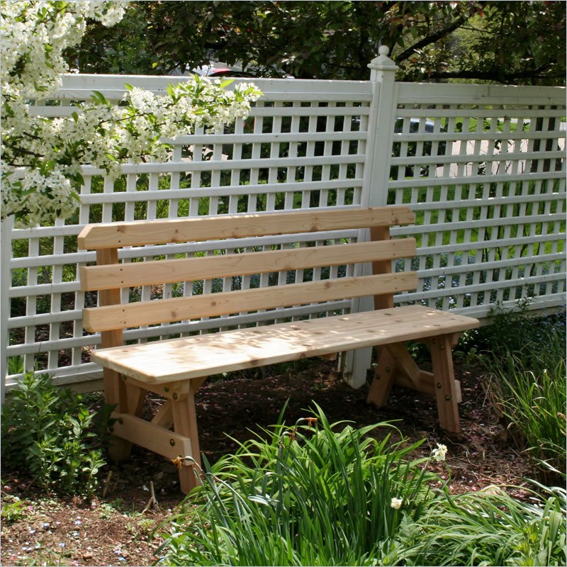Creekvine Designs Cedar 5-Ft Backed Bench