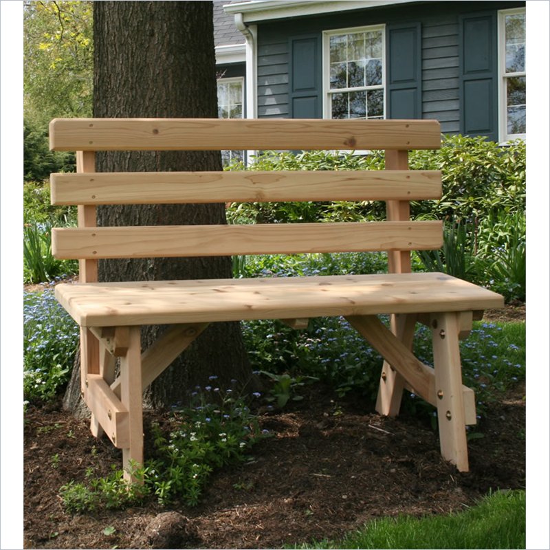 Creekvine Designs Cedar 6-Ft Backed Bench