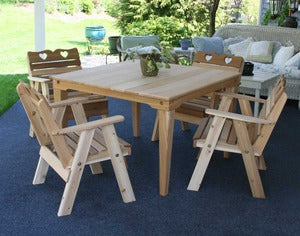 Creekvine Designs Cedar Country Hearts Dining Set