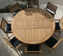 Royal Teak 6' Drop Leaf Table - Round
