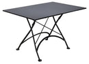Furniture Designhouse French Cafe Bistro 32" x 48"  Folding Rectangular Table - Powder Coated Steel Frame and Top