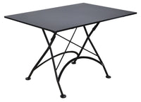 Furniture Designhouse French Cafe Bistro 32" x 48"  Folding Rectangular Table - Powder Coated Steel Frame and Top