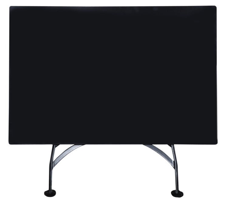 Furniture Designhouse French Cafe Bistro 32" x 48"  Folding Rectangular Table - Powder Coated Steel Frame and Top