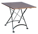 Furniture Designhouse French Cafe Bistro 32" Folding Table -Powder Coated Steel Frame and Top