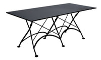 Furniture Designhouse French Cafe Bistro 32" x 72" Rectangular Folding Table - Powder Coated Steel frame and top