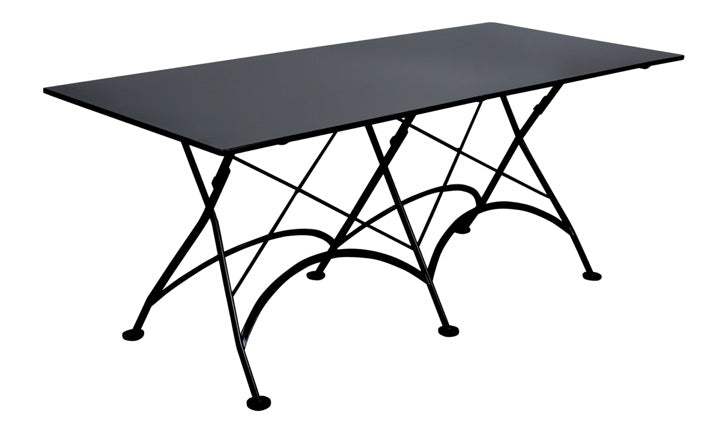 Furniture Designhouse French Cafe Bistro 32" x 72" Rectangular Folding Table - Powder Coated Steel frame and top
