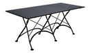 Furniture Designhouse French Cafe Bistro 32" x 72" Rectangular Folding Table - Powder Coated Steel frame and top