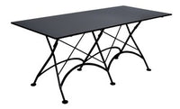 Furniture Designhouse French Cafe Bistro 32" x 72" Rectangular Folding Table - Powder Coated Steel frame and top