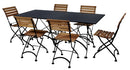Furniture Designhouse French Cafe Bistro 32" x 72" Rectangular Folding Table - Powder Coated Steel frame and top