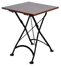 Furniture Designhouse French Cafe Bistro 32" x 72" Rectangular Folding Table - Powder Coated Steel frame and top